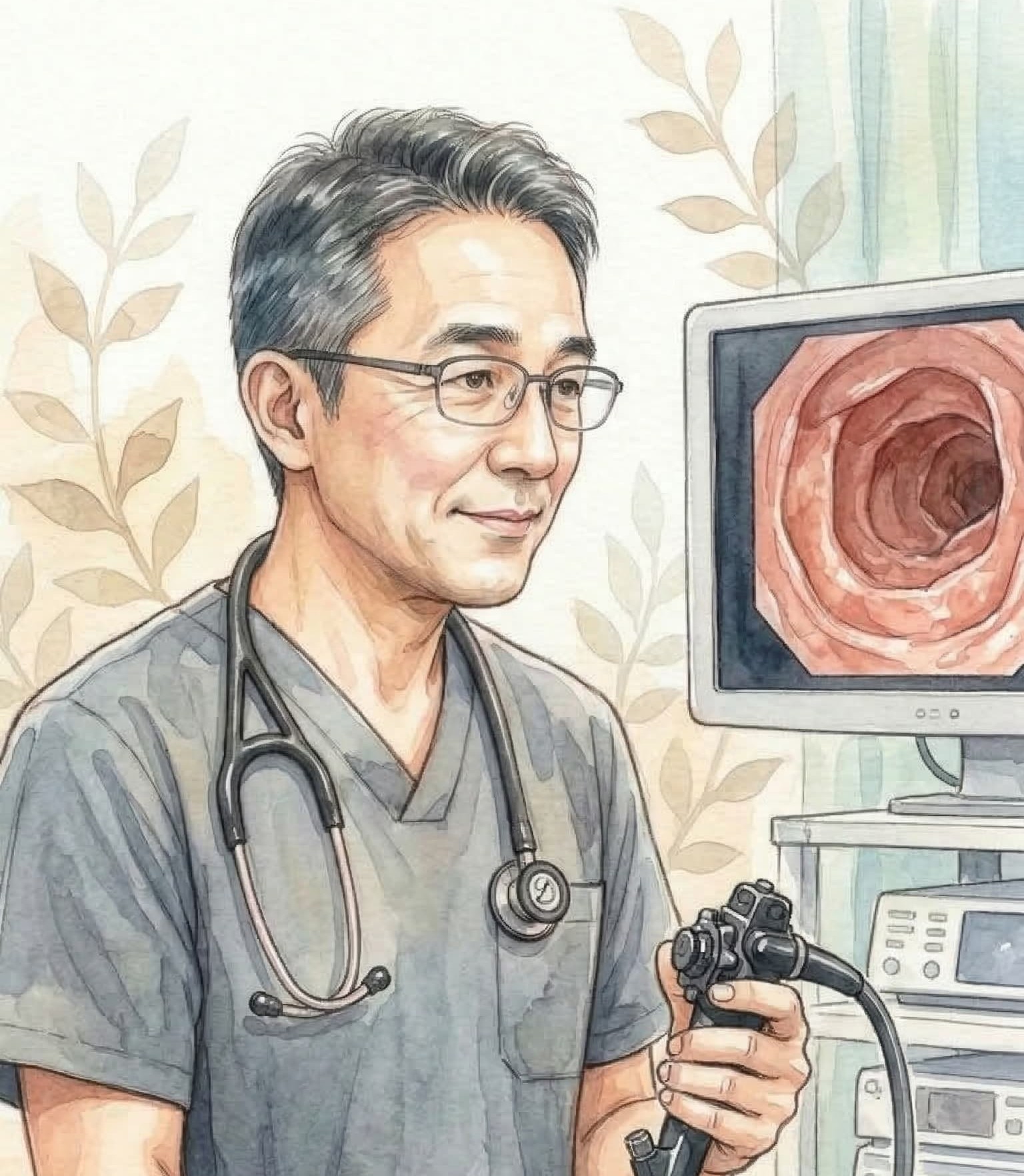 石橋クリニック　院長　イラスト